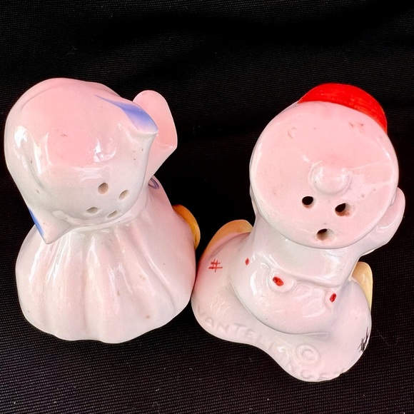 Vtg Van Tellingen Hugger Dutch Boy Girl Lovers Salt & Pepper Shakers OG Cork - Picture 8 of 10